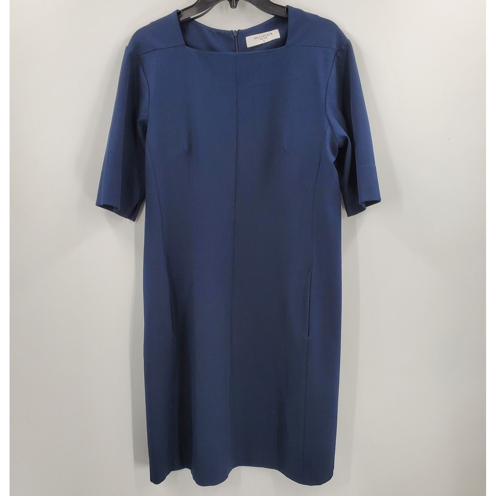 M.M. Lafleur Women's The Emily Dress Navy Career Wear Shift Size 14 B10